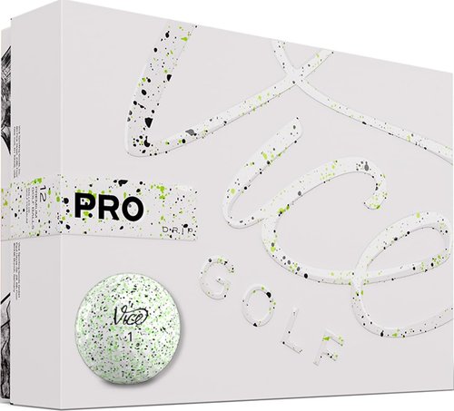 VICE Pro Drip Version Golf Balls (Lime/Black Drip)
