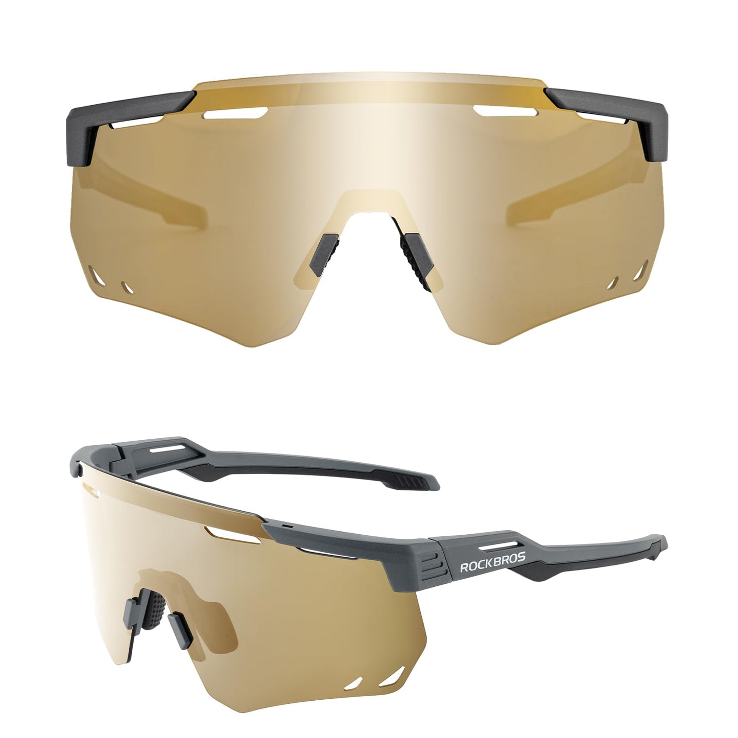 ROCKBROS Polarized Cycling Glasses, Sports Sunglasses for Men Woman