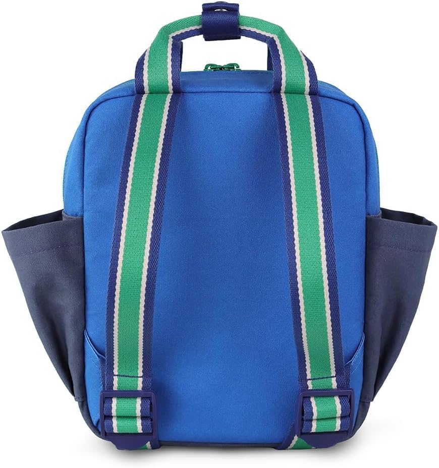 Itzy Ritzy Toddler Backpack - Daycare Bag - Features Adjustable Shoulder Straps, 2 Side Pockets & Spacious Interior with Wipeable Fabric Lining & Name Label, Strawberry Backpack