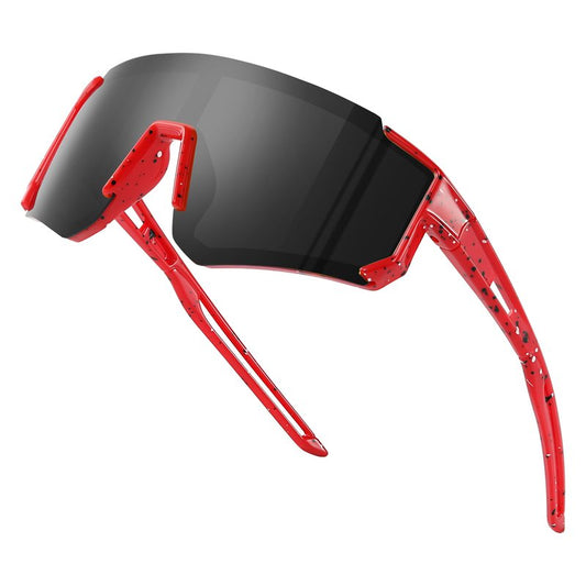 Fanshen Kids Baseball Sunglasses for Boys Girls Ages 3-12, Sports Polarized Youth Baseball Softball Sunglasses UV Protection (Red/Grey)