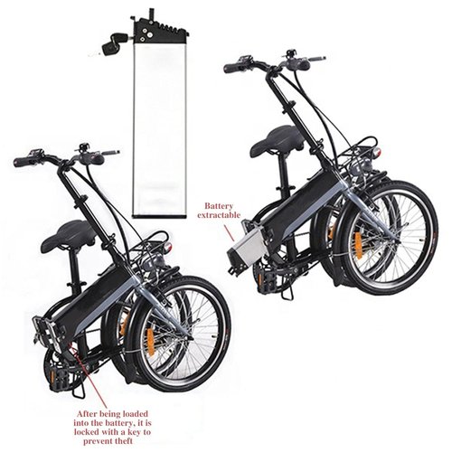 SDTYYP Ebike Battery 48V 10.4Ah/12.8Ah/14Ah Folding Built-in Electric Bicycle Lithium Battery for 1200W 1000W 800W 750W 500W 350W Bike Motor with Charger and BMS (48V 10.4Ah)