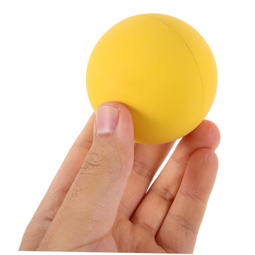 KOMBIUDA 4pcs High Bounce Yellow Rubber Balls for Rebound Training Highly Balls for Sports Games Enhance Reaction and Performance
