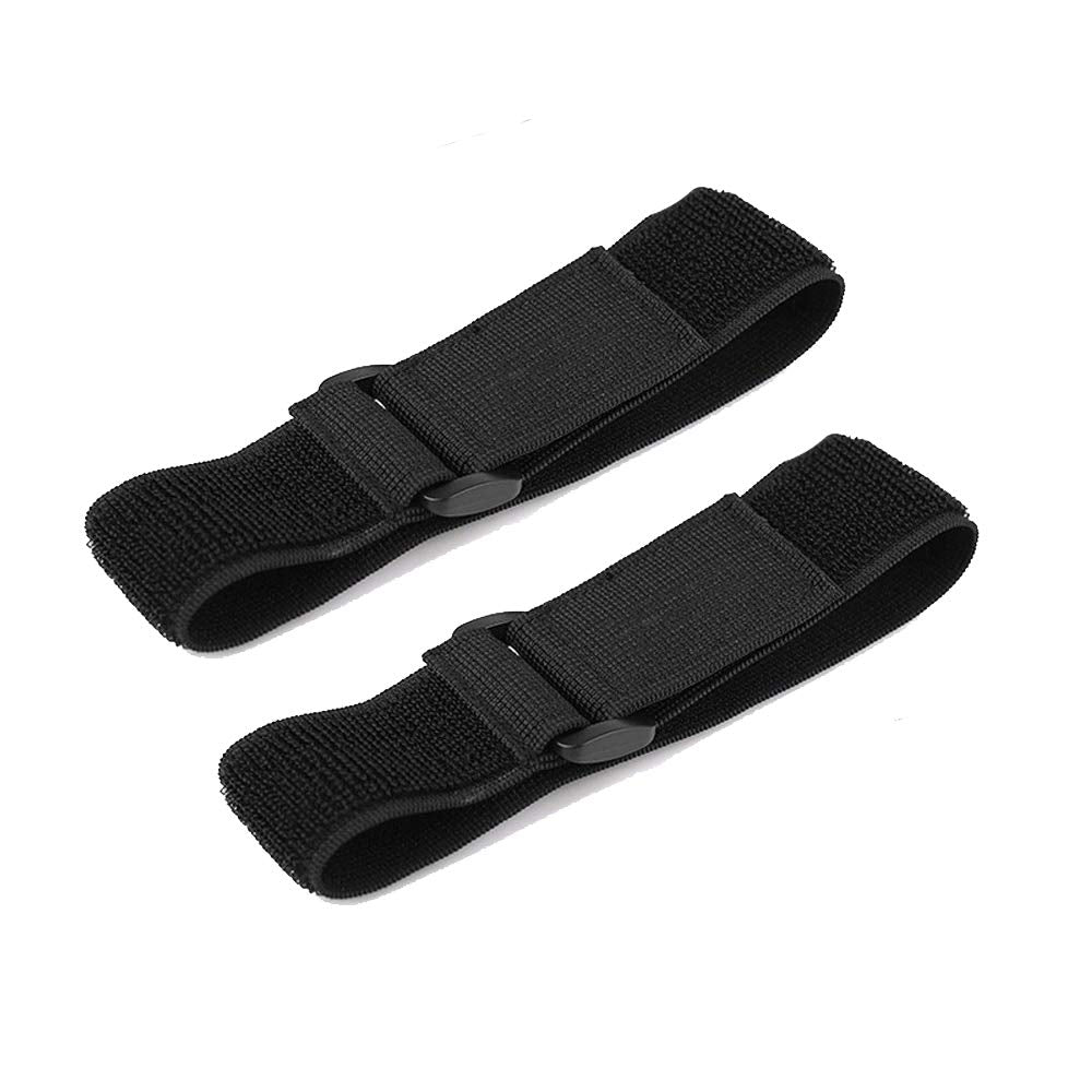 JKJF Cycling Safety Bind Pant Leg Bands Clip Strap Riding Fishing Elastic Ankle Leg Trousers Bind Pants Adjustable Magic Fastening Belt (15 inch length, 1.5 inch width, 2 Pcs)