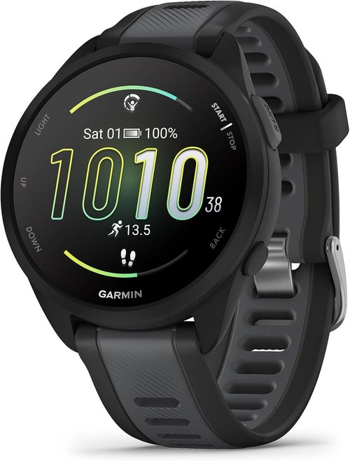 Garmin G010-N2863-20 Forerunner 165, GPS, Black/Slate Grey, WW - Certified Refurbished