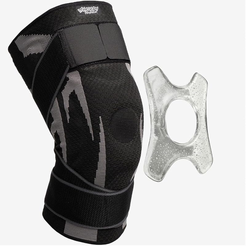 Anaconda Knee Brace with Stabilizers (Medium) - Compression Support Sleeve for Left/Right Leg, Gel Pad & Spring Stabilizers