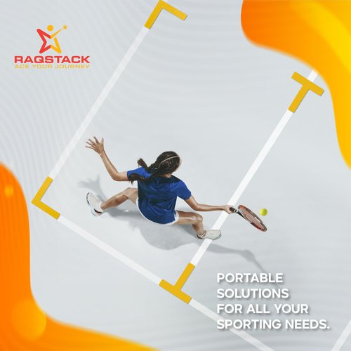 RAQSTACK - Portable Pickleball Court Marking Kit Outdoor - Draw Pickleball Lines for Outdoor Court in Minutes - Easy Setup Marker Kit for Driveways, Backyards, and Gyms - Durable & Reusable