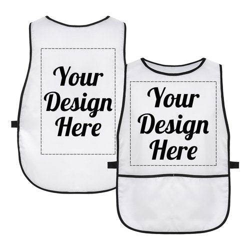 TopTie Custom Golf Caddie Bibs with Pocket, Clubs/Tournament Tank Top Scrimmage Training Vest for Adult-Black