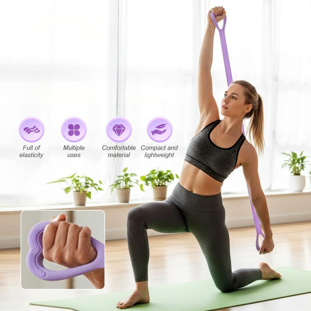 3PCS Resistance Bands Figure 8 Exercise Bands for Women, 2026 Elastic Bands for Working Out Arm Back Shoulder Training Elastic Ropes,Exercise Equipment for Yoga Pilates (3PCS)