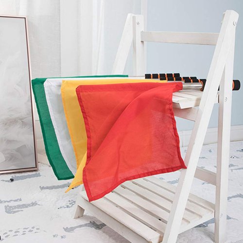 SEWACC 4 Pcs Referee Flag Stainless Flag with Sponge Handle Red Flag for Soccer Volleyball Football Competition Supplies (Yellow, Red, Green, White)