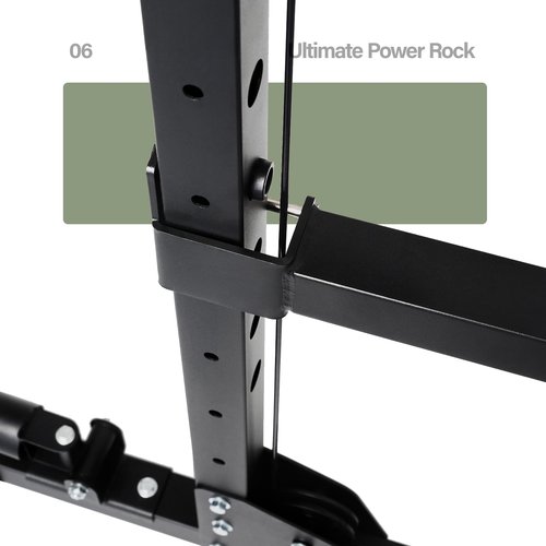 Power Rack | 5-in-1 Power Cage with Adjustable J-Hooks, Cable Machine & Pull-Up Bar | Home and Garage Gym Equipment for Strength Training (Black, BK Power Cage)