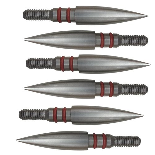 Aklisdlha Field Points arrowheads 100/125/150/200/300 Grains Archery Field Points,Stainless Steel Screw in Archery Field Tips and Broadheads (1 Dozen 12 PCS)(17/64″-100 Grains)