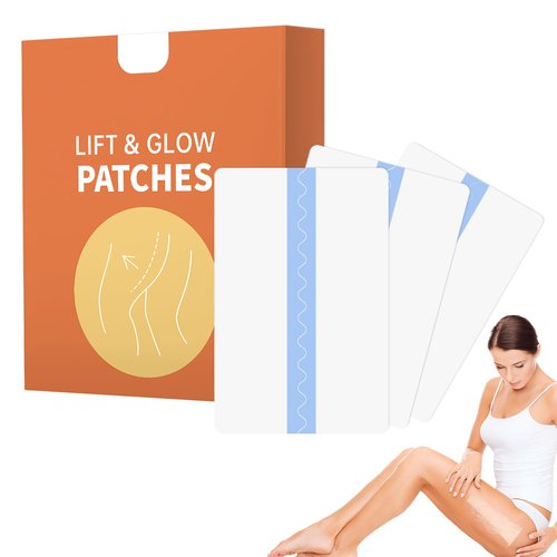 Hey Nip Thigh Lift Tape, Lift and Glow Patches Legs, Invisible Waterproof Adhesive Body Tape, 4.8x6 Inch Lift and Glow Patches Legs for Sagging Skin (1Box)