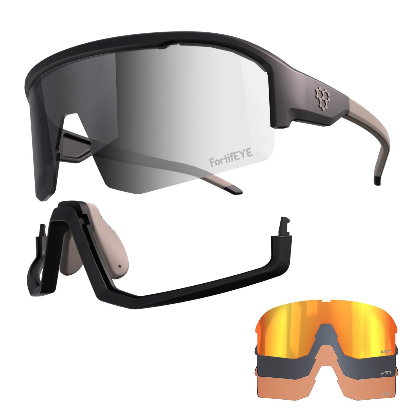 CRBN Pickleball - Pivot Pickleball Glasses for Men & Women - Eye Protection - Photochromic Lens Provides Sun & Impact Protection in All Conditions