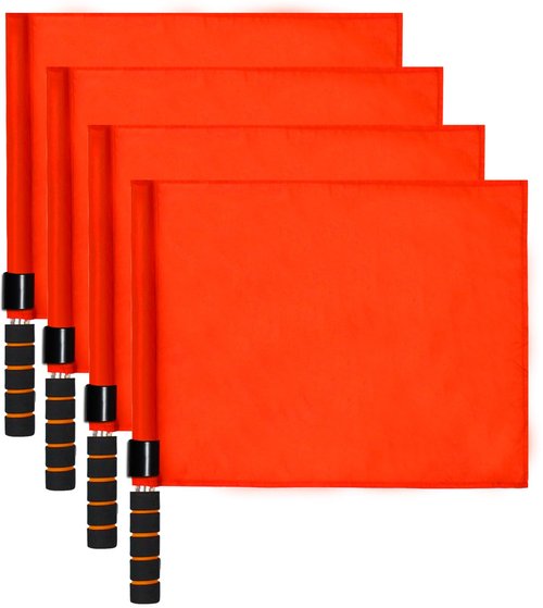 SAWHOX Volleyball Flags Line Judge Set, 4PCS Volleyball Referee Flags Lightweight Referee Equipment for Volleyball, Track and Field