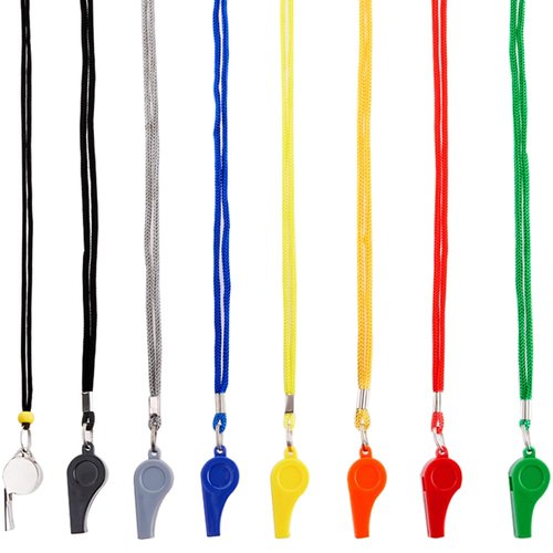 Fya Whistle, 8PCS Sports Whistles with Lanyard, Loud Crisp Sound Whistles Bulk Ideal for Referees, Coaches, and Officials