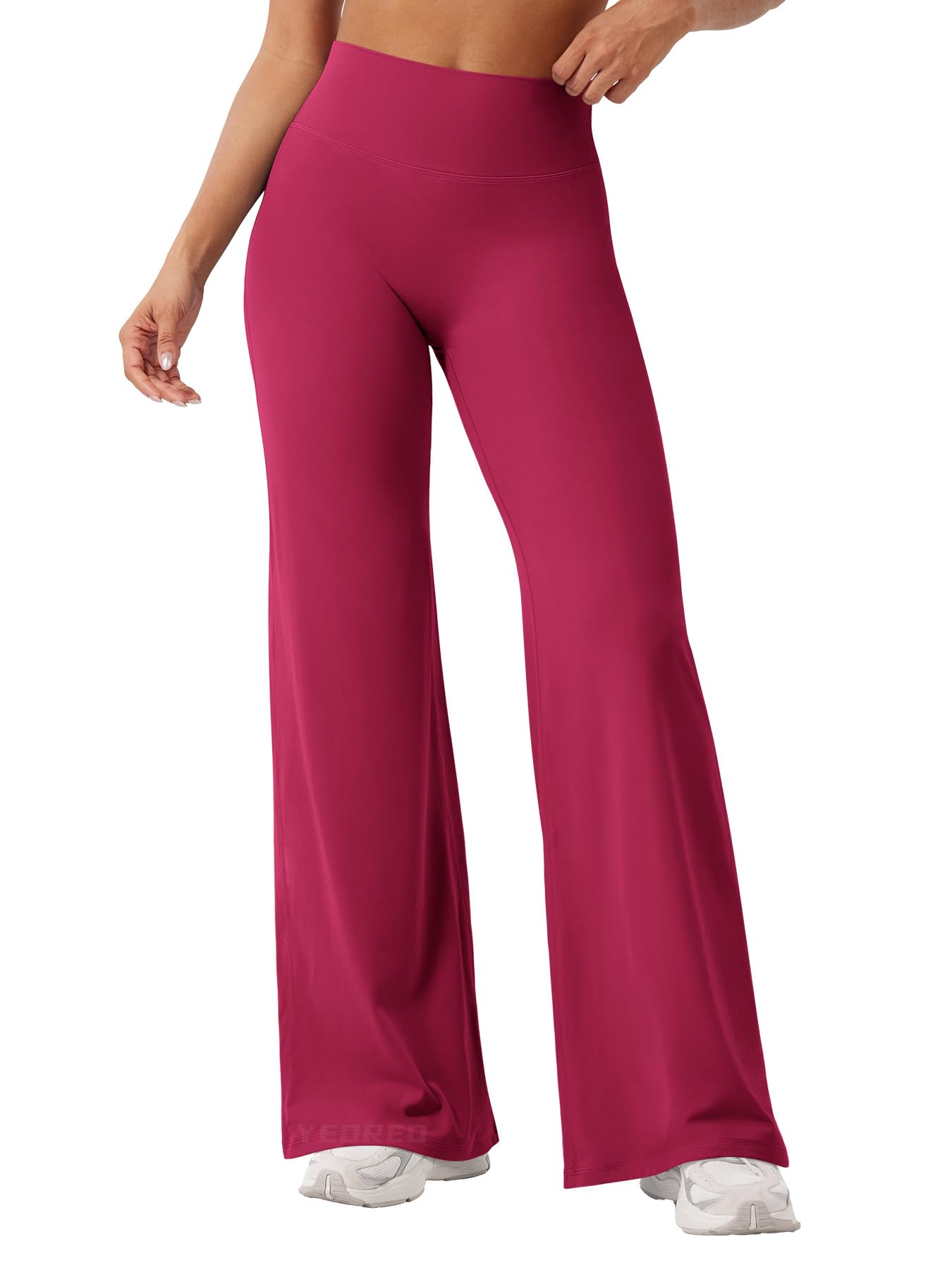 YEOREO Workout Womens Straight Leggings 31.5" Eddiy Yoga Pants Ruby Red S