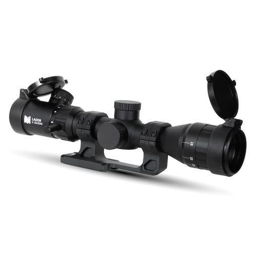Monstrum Ladon 2-10x32 MPVO Rifle Scope with AO Adjustable Objective and Offset Scope Mount | CM9