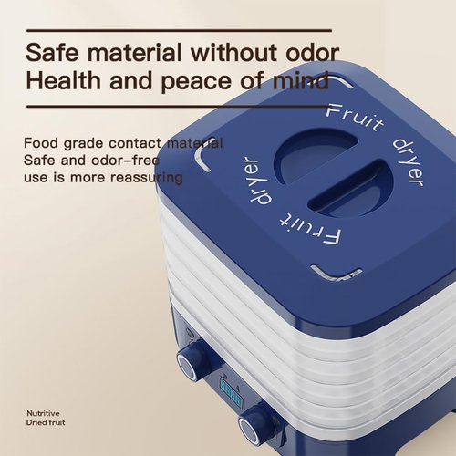 Compact Food Dehydrator for Fruits, Meat, Vegetables, Candy & Snacks (Blue)
