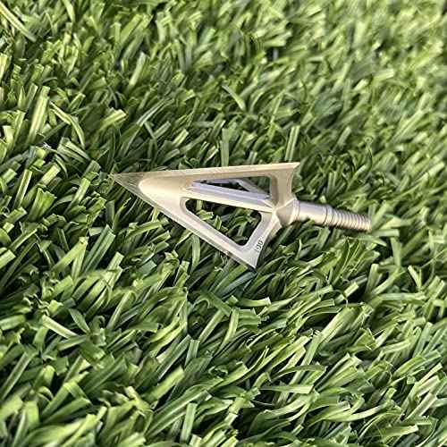 6-Pack 420 Stainless Steel Fixed Blade Broadheads 100 Grain 1-1/8" Cut Premium Solid Arrow Tip for Archery Hunting for Crossbow and Compound Bow
