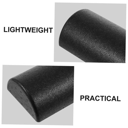 Toddmomy Yoga Column Legs Workouts Yoga Lower Back Half Foam Roller Muscle Back Roller Support Muscles Stick Gym Round Legs Pilates Fitness Equipment Black