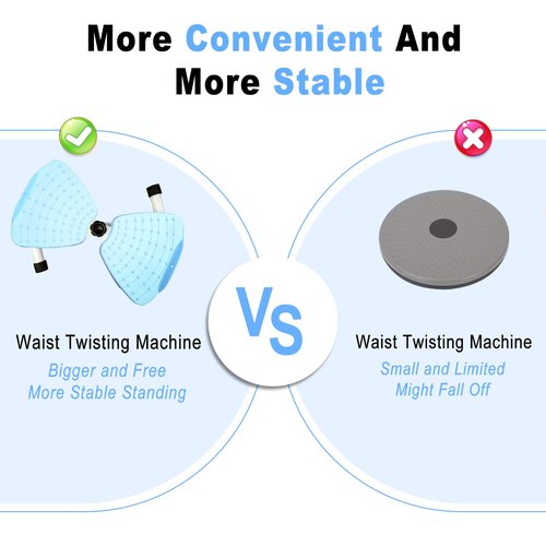Waist Twister Ab Machine with 300 lbs Weight Capacity Anti-slip twist board Noiseless Home Gym Exercise Equipment for Women Men