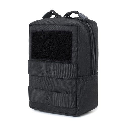 Molle Pouches, Tactical Pouch, Nylon EDC Pouch with MOLLE Compatibility, Military Carry Accessory Belt Hanging Waist Bag Black