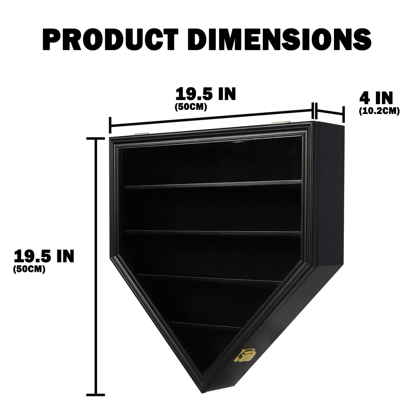 DisplayGifts Baseball Display Case Baseball Holders for Balls Display with 21 Slots Wall Display Box 98% Clear Antifade UV Protection with Gold Locks for Homerun and Collector Autograph Balls