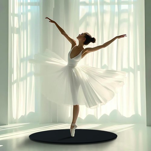 31" Portable PU Dance Floor - 0.5" Thick Shock-Absorbing Non-Slip Surface | Odorless Ballet & Tap Practice Mat for Jazz/Figure Skating Training | Practice Pirouette, Black