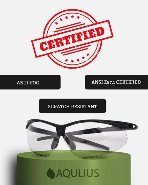 Aqulius 3pk Shooting Glasses - Eye Protection for Shooting Range - Tactical Goggles for Hunting Accessories - Clear Range Glasses - Protective Eyewear - Gun Eye Protection