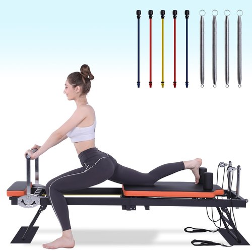 Pilates Reformer - Dpiolrcag Foldable Pilates Machine & Equipment for Home and Gym Workouts, Suitable for Beginners and Advanced Users, 250 lbs Weight Capacity