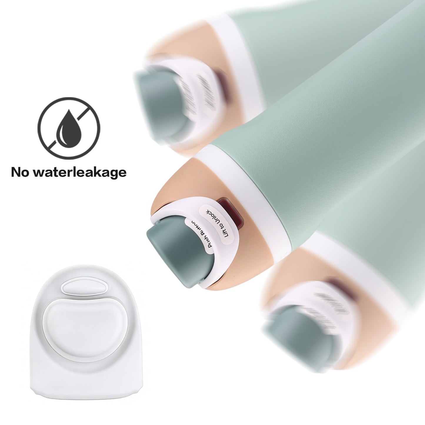 Joshey 4 Pack Rubber Seal Replacement Stopper, Compatible with Owala Freesip 24 oz 32 oz Bottle Spout Lid-Silicone Gasket Replacement Parts (White)