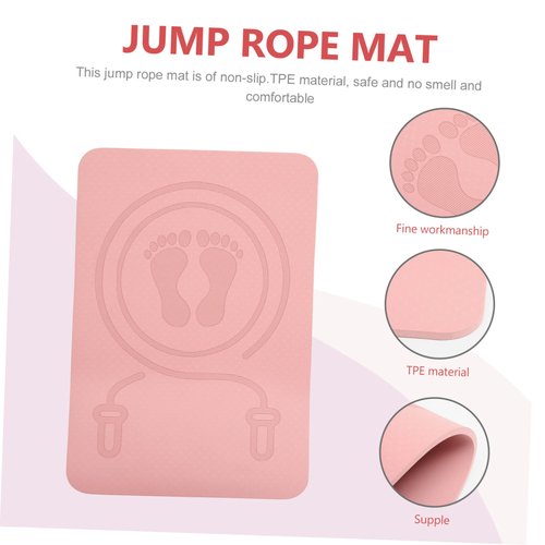 HEMOTON Non Slip Jump Rope Mat Thickened Exercise Mat Portable Fitness Training Accessory for Home Workouts Soundproof and Shock Absorbing Design