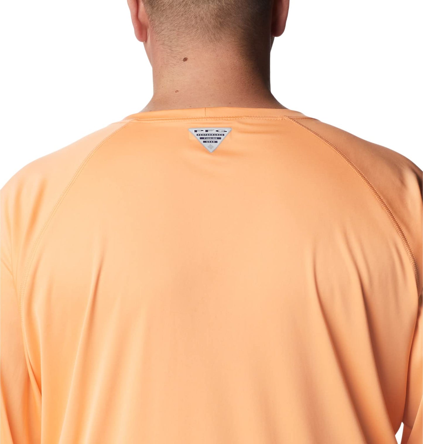 Columbia Men's Terminal Tackle Long Sleeve Shirt, Bright Nectar/Carbon Logo, 1X Big