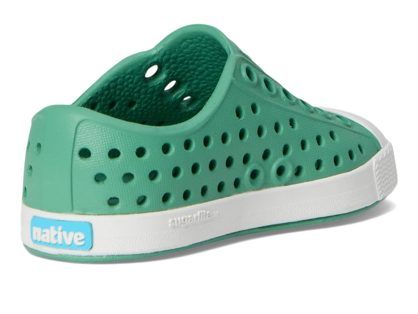 Native Shoes Unisex-Kids Jefferson Sneakers, Alpine Green/Shell White, 1 Little Kid