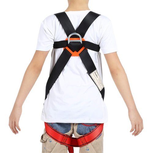 HandAcc Kids Climbing Seat Belt, Youth Full Body Safety Belt for Outdoor Expanding Training Caving Tree Climbing, Zipline Belt Rappelling Equip