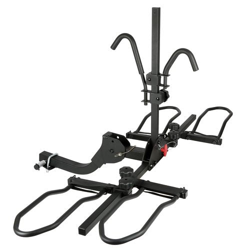 Autocessking 2 Bike Rack Hitch Mount Platform Style for Cars Trucks SUVs, 160 lbs Capacity Smart Tilting Folding Bicycle Car Racks Fits Electric Bike with Up to 5" Fat Tires, 2" Receiver
