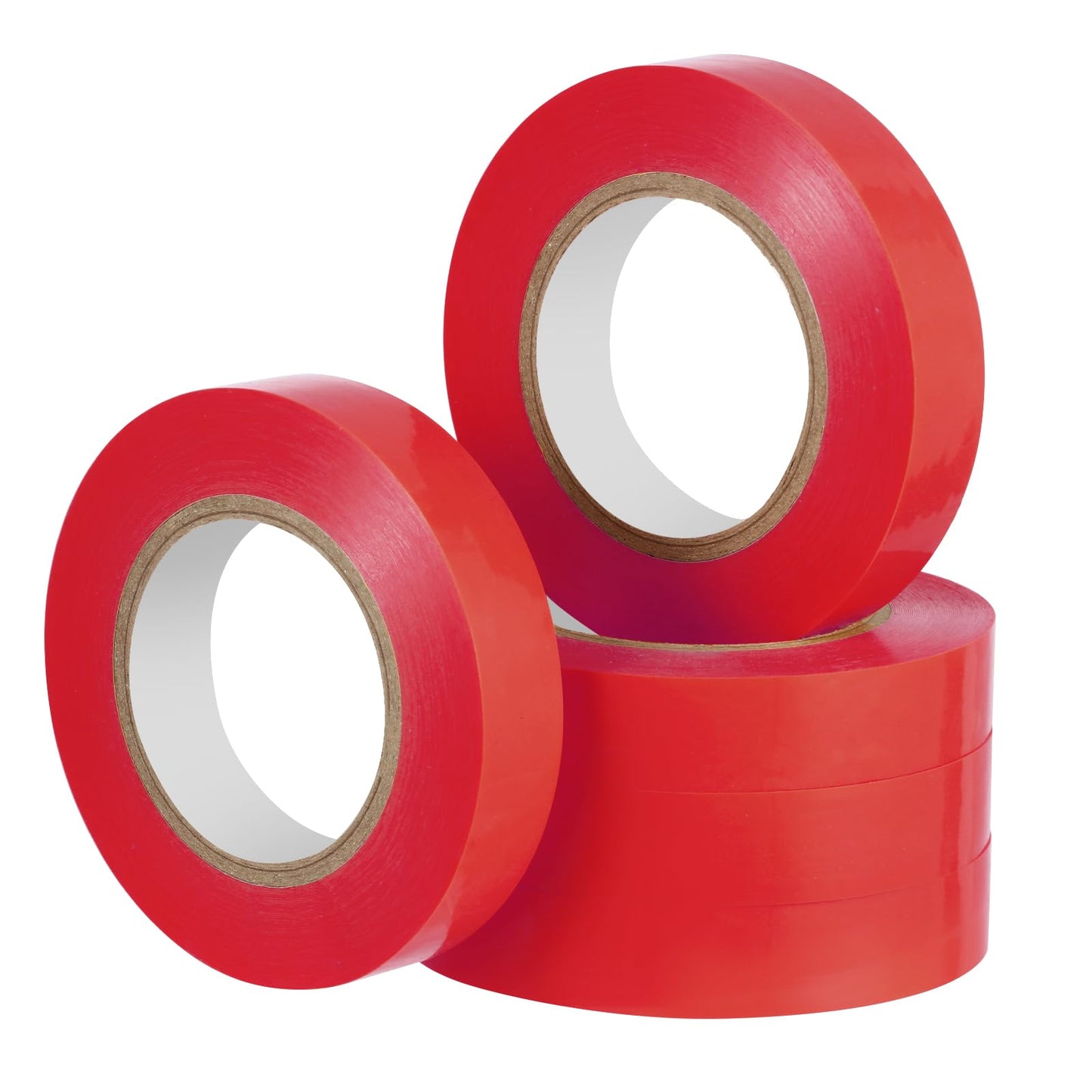 Frienda 5 Rolls 5 Rolls Floor Vinyl Tape 1in/2in Floor Marking Court Tape Outdoor Playing Field Marking for Social Distancing Gym Stadium Classroom Athletics Warehouse (1 Inch X 60 yd,Red)