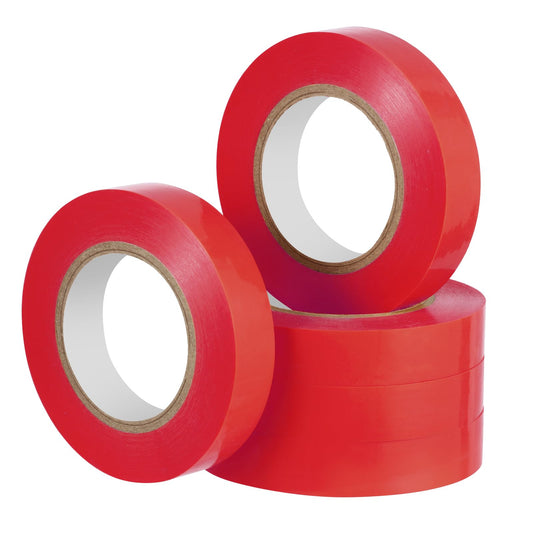 Frienda 5 Rolls 5 Rolls Floor Vinyl Tape 1in/2in Floor Marking Court Tape Outdoor Playing Field Marking for Social Distancing Gym Stadium Classroom Athletics Warehouse (1 Inch X 60 yd,Red)