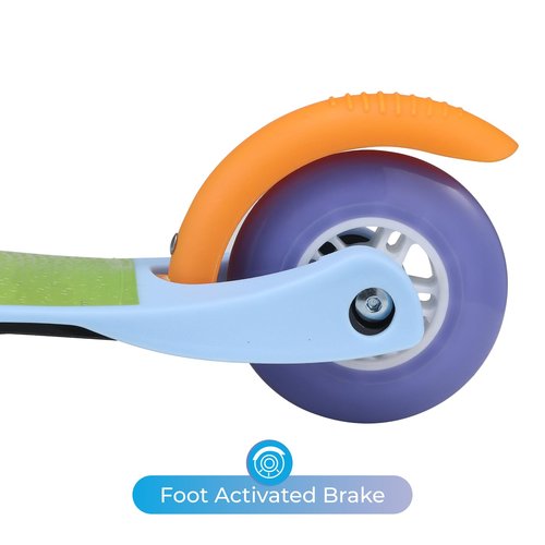 Bluey Self Balancing Kick Scooter with Light Up Wheels, Extra Wide Deck, 3 Wheel Platform, Foot Activated Brake, 75 lbs Limit, Kids & Toddlers Girls or Boys, for Ages 3 and Up