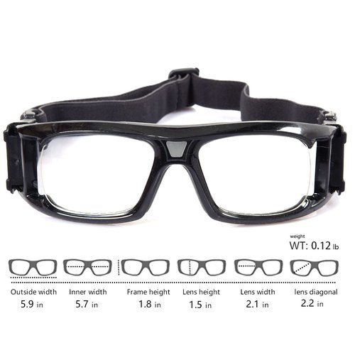 VOLOCOVER（TM Protective Sports Goggles Glasses for Basketball Football Volleyball Squash Hockey (Black)