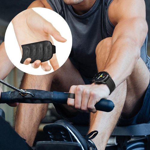 Wnddle Grips for Weight Lifting, Anti-Slip Workout Weight Lifting Grips, Ergonomic Rubber Hand Protector Gloves, for Pull-Ups, Gym Training and Exercise, for Men Women (Black)