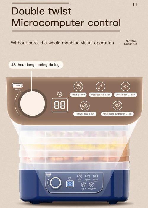 Freeze Dryer Machine for Home with 5 Trays, Freeze Dryer Digital Adjustable Timer & Temperature Control for Fruits, Meat, Vegetables, Candy & Snacks (Blue（five layers）)