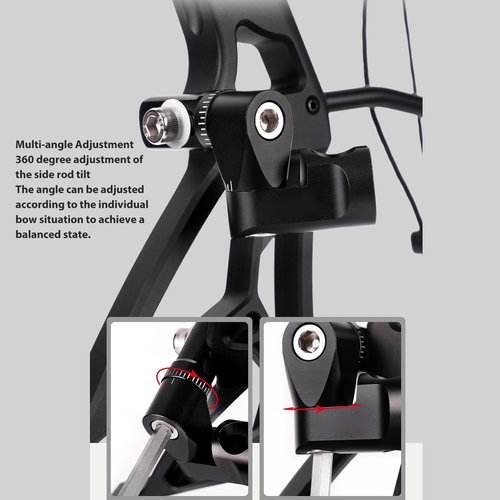 RiToEasysports Quick Release V Bar for Bow Stabilization, Adjustable Single Side V Bar Mount Multi Angle Adjustment Ideal for