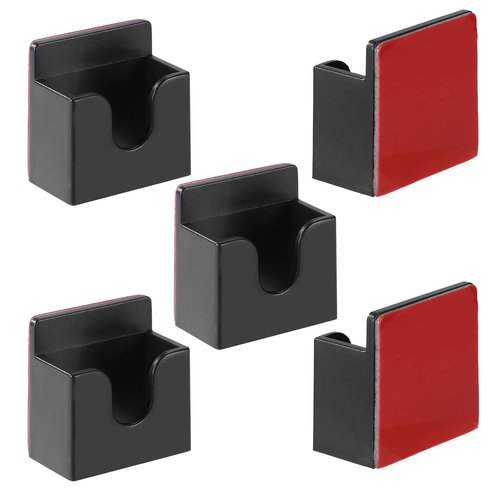 5pcs Walkie Talkies Belt Clip Holder, Black Walkie Talkie Car Mount Handheld Radio Holder with Back Adhesive for Most Handheld Intercom