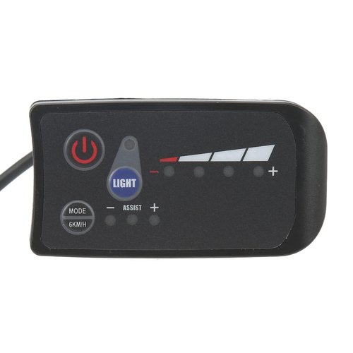 Xcello Electric Bike Power Display Meter, Universal 5 Pin LED Panel for Cycling with Waterproof Plug(48V)