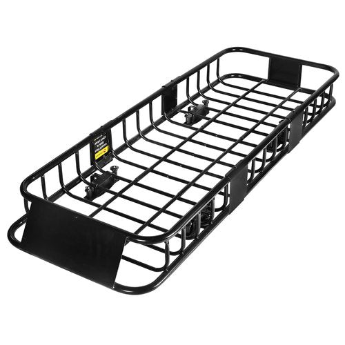 FORWODE 250LBS. 64" x 23" x 6" Roof Rack Carrier Basket, Universal Rooftop Cargo Luggage Rack Basket for Car, SUV, Truck