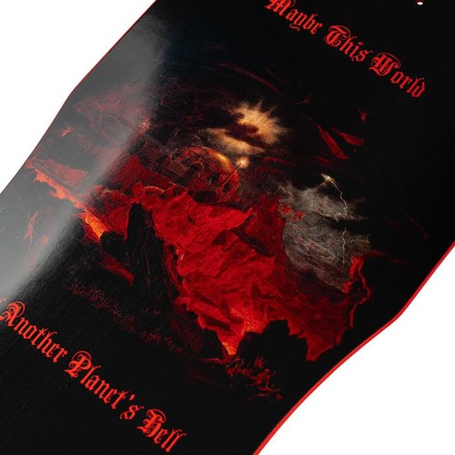 Welcome Skateboard Assembly Depths on Dark Lord Red Dip 9.75" x 31.75" Complete