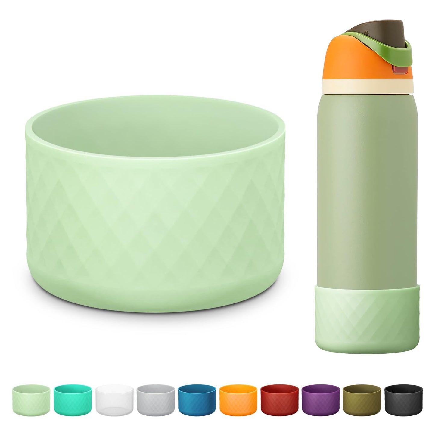 Beonsky Silicone Boot for Owala Water Bottle 40 oz, Anti-Slip Protective Sleeve for FreeSip/Twist/Flip Stainless Steel Water Bottles Accessories