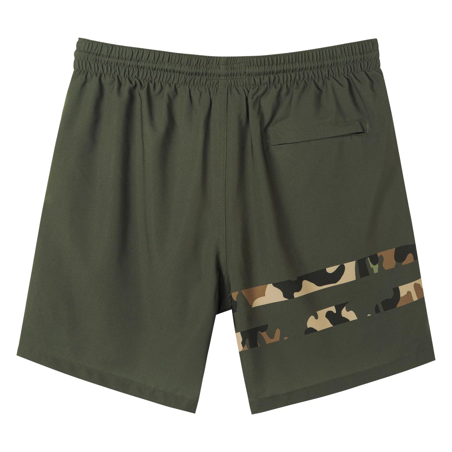 SURF CUZ Mens Swim Trunks with Compression Liner Quick Dry Swim Shorts 7" Swimming Trunks Stretch Bathing Suit Zipper Pockets,Jungle Drift,XS