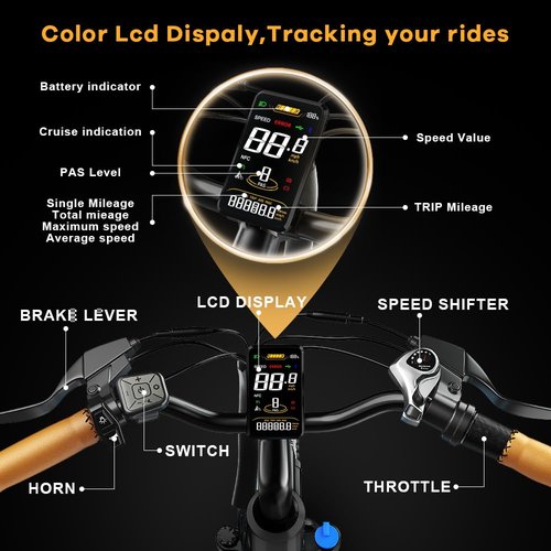 VELECTREC Electric Bike for Adults-Black